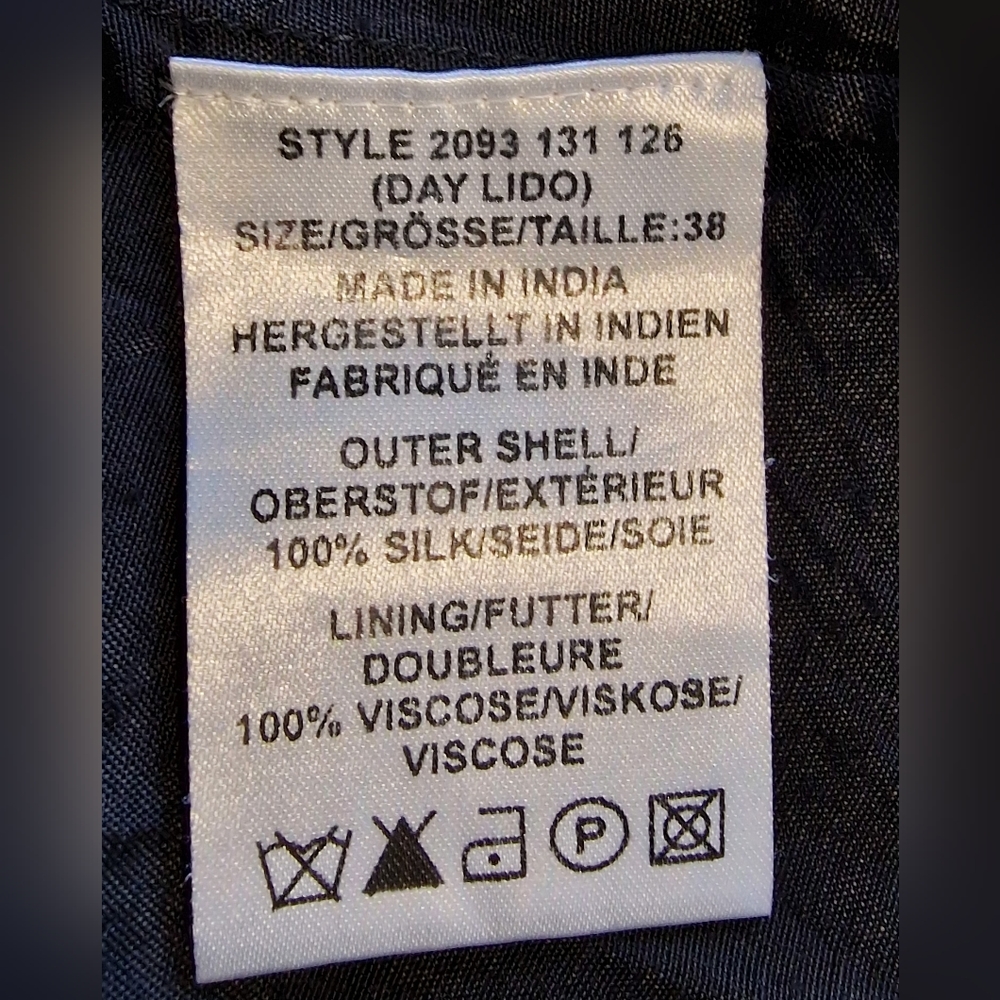 Day Birger Et Mikkelsen Dailly Couture Grey Ombre 100% Silk Tunic Dress Size 12 - Picture 9 of 10